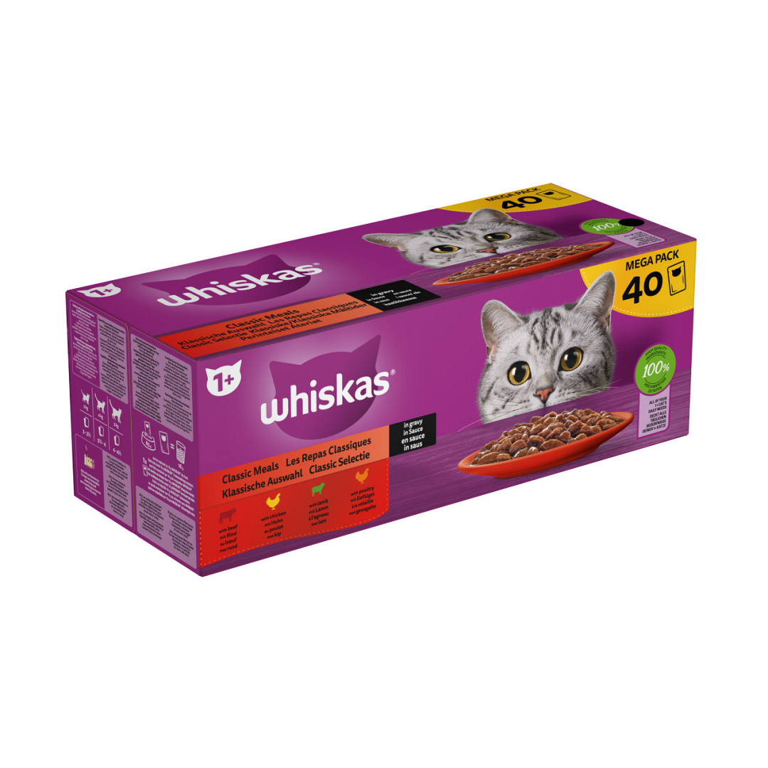 Parelachtig Verstrikking Koor Whiskas Kattenvoer Adult Classic Selectie in Saus 40 x 85 gr | Willemse  Dierenvoeders