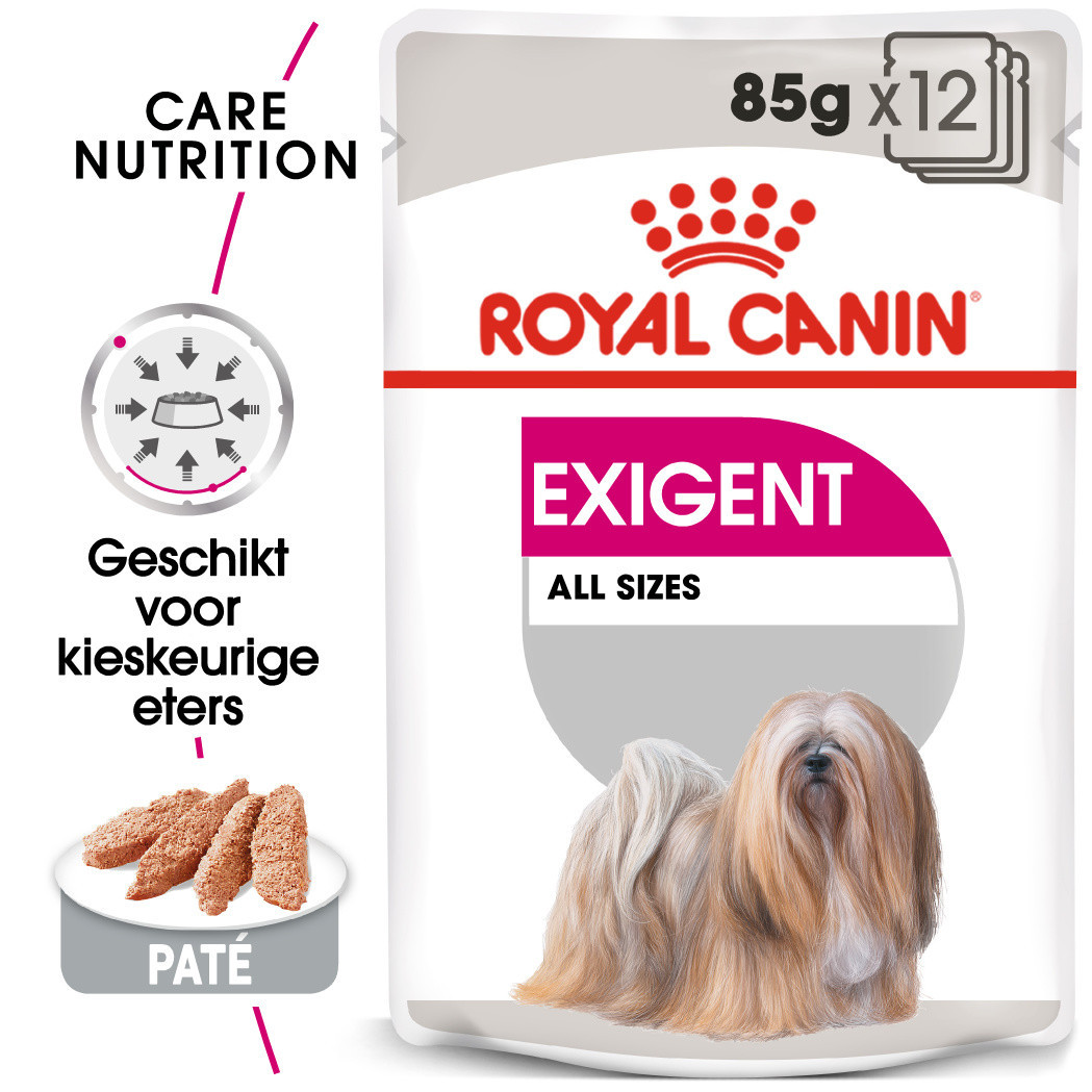 vee satire dam Royal Canin hondenvoer Exigent Wet 12 x 85 gr | Willemse Dierenvoeders