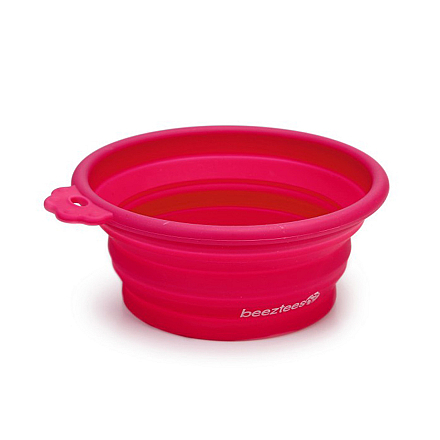 Beeztees Inklapbare Voer- en Drinkbak Roze Ø 14 cm