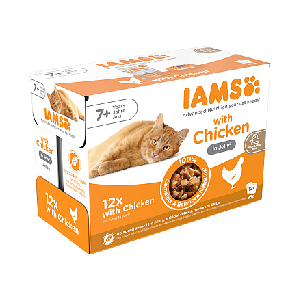 IAMS Delights Senior Chicken in Jelly<br> 12 x 85 gr